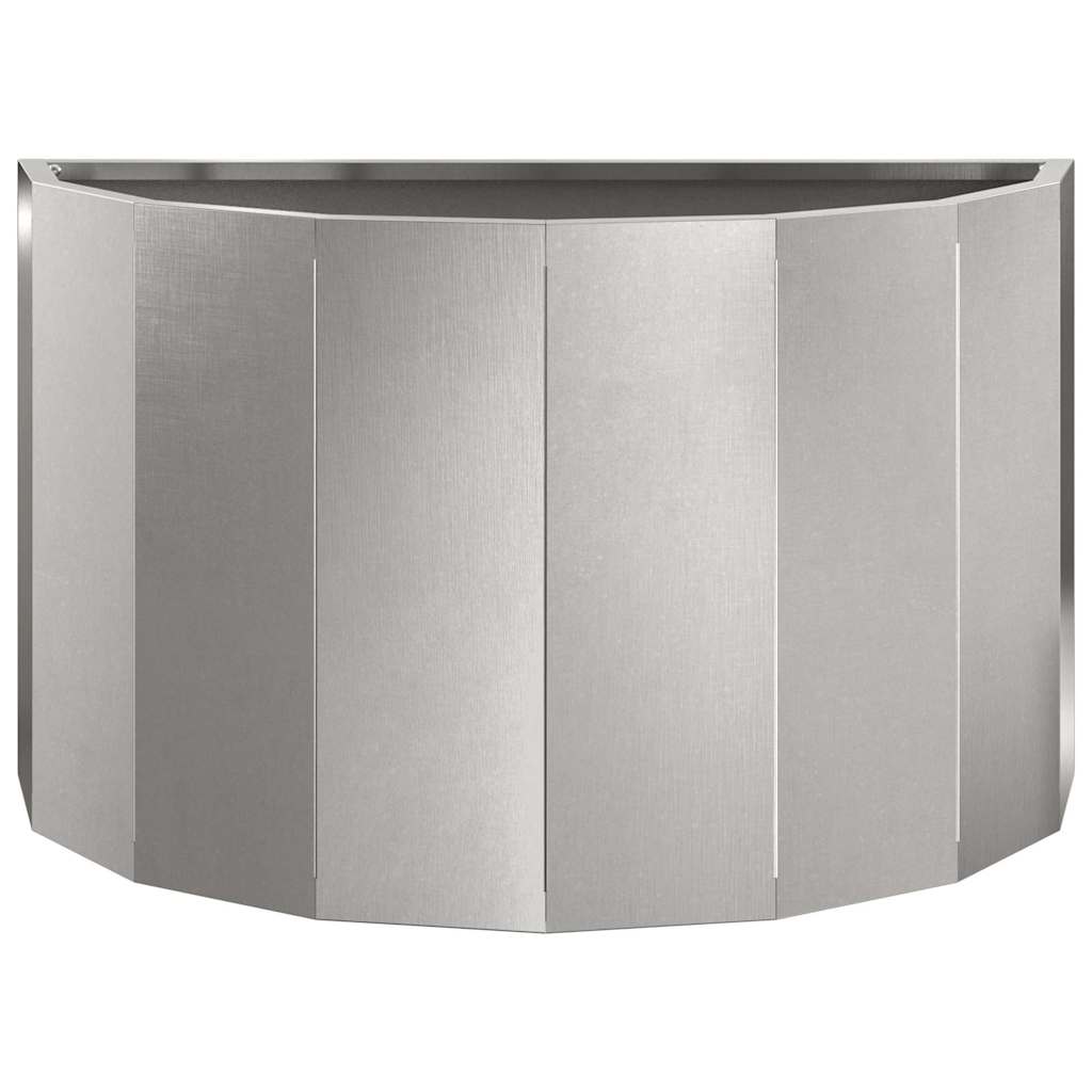 vidaXL Pflanzkübel Silber 60 x 30 x 35 cm Edelstahl