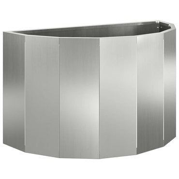 vidaXL Pflanzkübel Silber 60 x 30 x 35 cm Verzinkter Stahl