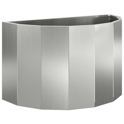 vidaXL Pflanzkübel Silber 60 x 30 x 35 cm Verzinkter Stahl