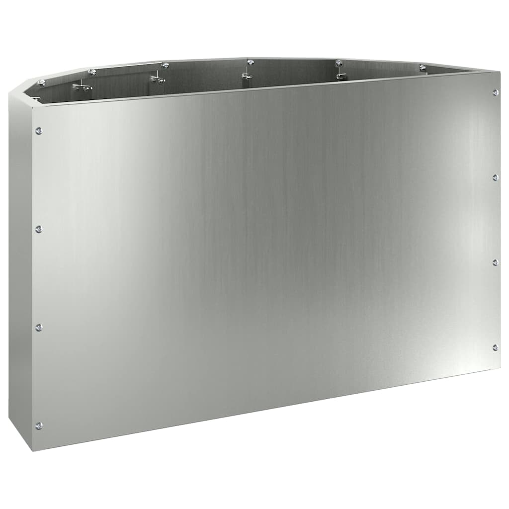 vidaXL Pflanzkübel Silber 60 x 30 x 35 cm Verzinkter Stahl