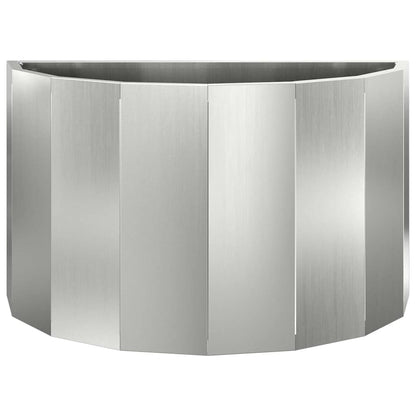 vidaXL Pflanzkübel Silber 60 x 30 x 35 cm Verzinkter Stahl