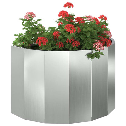 vidaXL Pflanzkübel Silber 60 x 30 x 35 cm Verzinkter Stahl