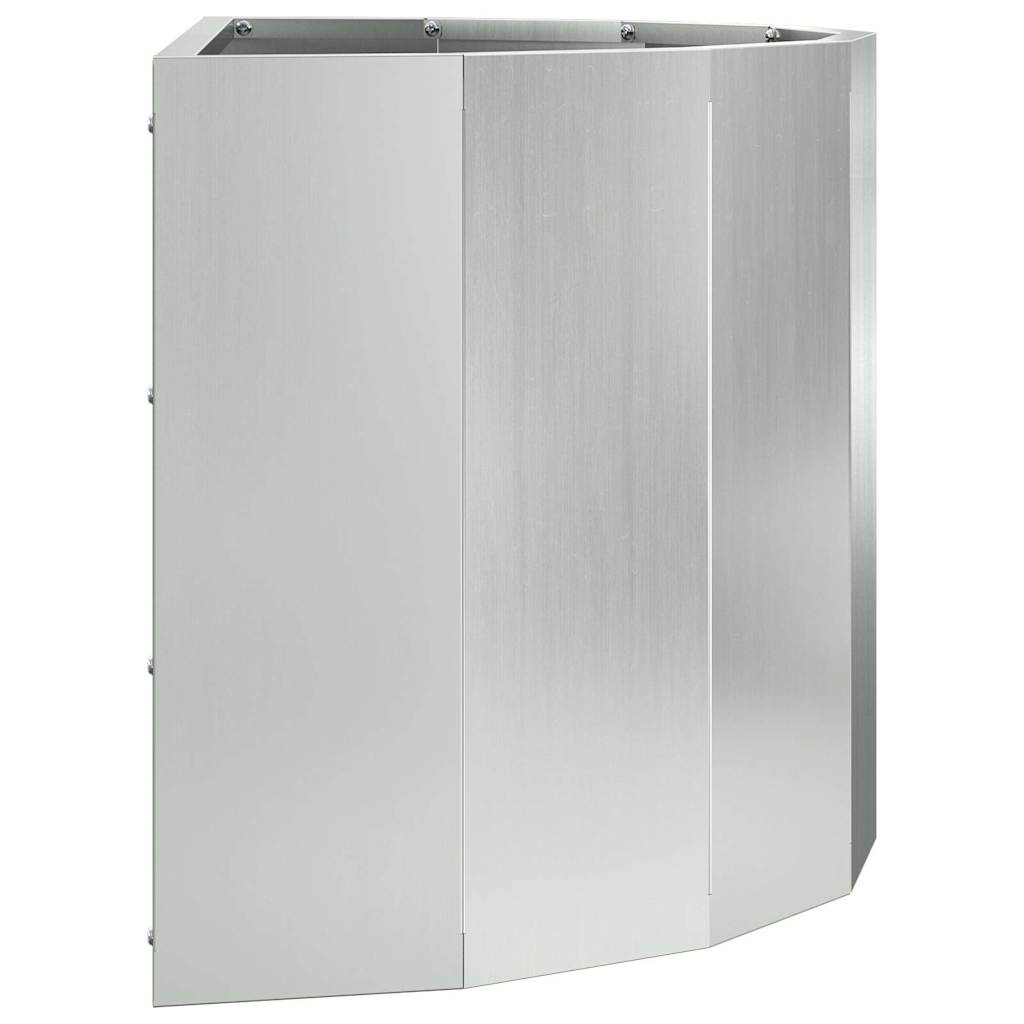 vidaXL Pflanzkübel Silber 60 x 30 x 35 cm Verzinkter Stahl