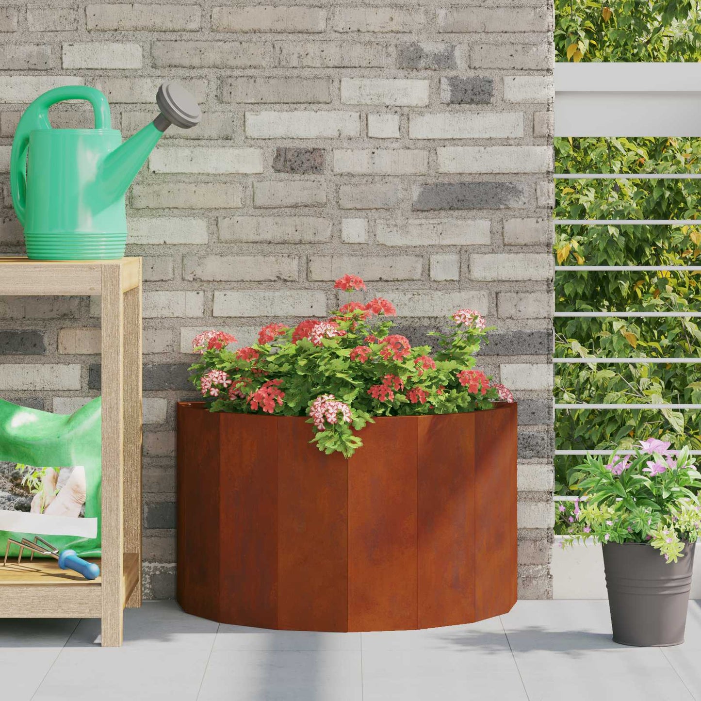 vidaXL Pflanzkübel Rostig 60 x 30 x 35 cm Wetterfeststahl
