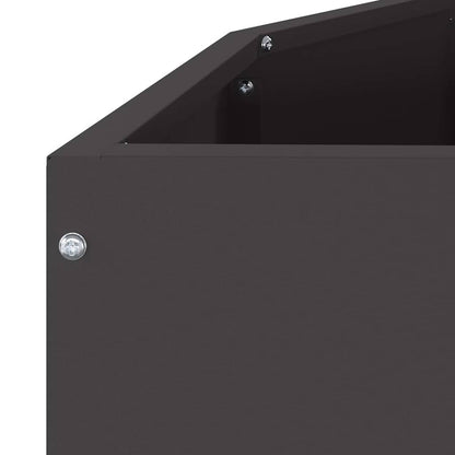 vidaXL Pflanzkübel Schwarz 120 x 60 x 50 cm Stahl