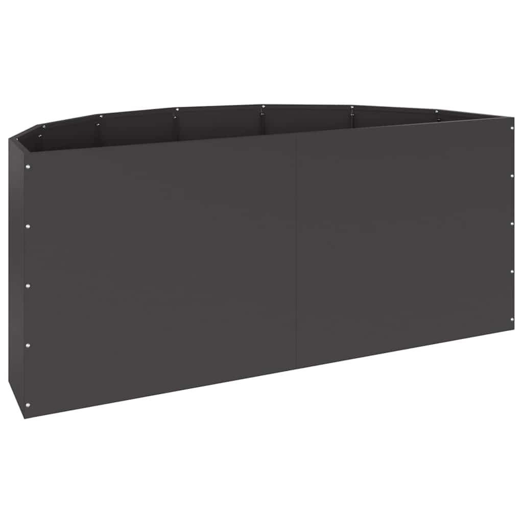 vidaXL Pflanzkübel Schwarz 120 x 60 x 50 cm Stahl