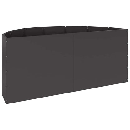 vidaXL Pflanzkübel Schwarz 120 x 60 x 50 cm Stahl