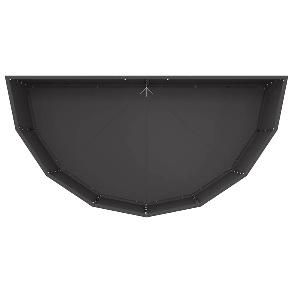vidaXL Pflanzkübel Schwarz 120 x 60 x 50 cm Stahl