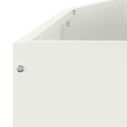 Pflanzkübel Weiß 120 x 60 x 50 cm Stahl