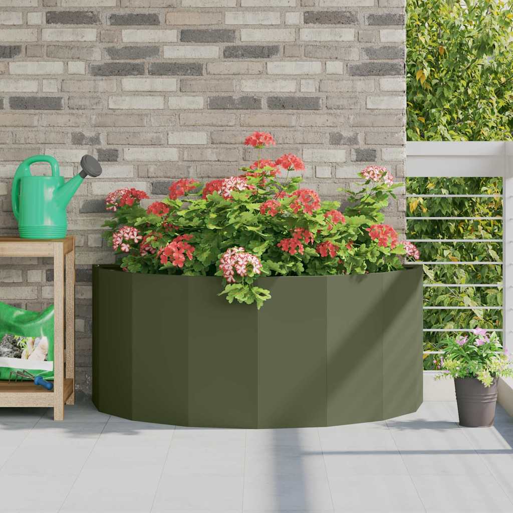 vidaXL Jardinière vert olive 120 x 60 x 50 cm acier