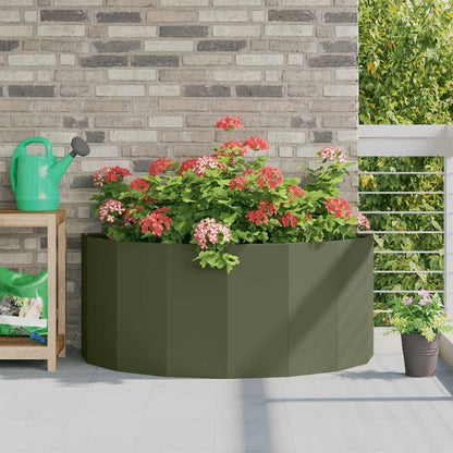 vidaXL Jardinière vert olive 120 x 60 x 50 cm acier