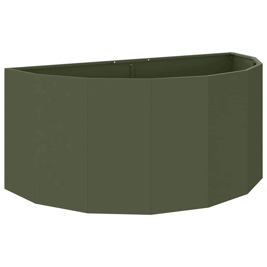 vidaXL Jardinière vert olive 120 x 60 x 50 cm acier