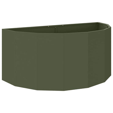 vidaXL Jardinière vert olive 120 x 60 x 50 cm acier
