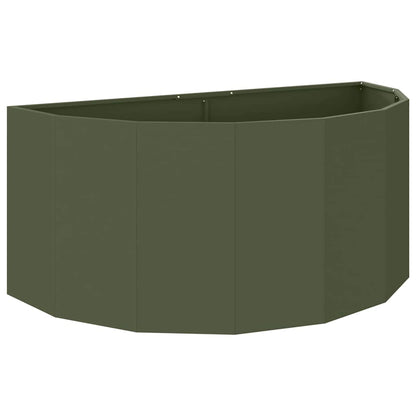 vidaXL Jardinière vert olive 120 x 60 x 50 cm acier
