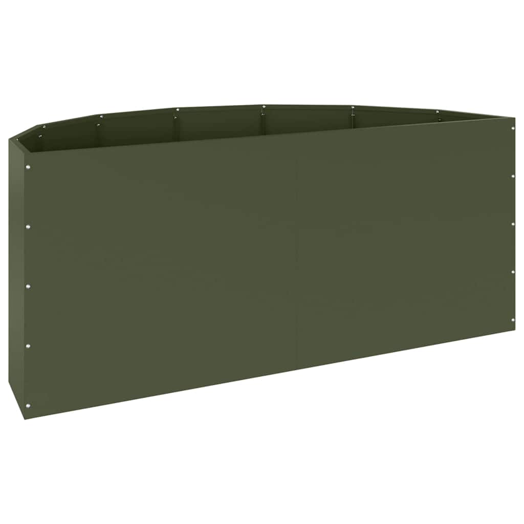 vidaXL Jardinière vert olive 120 x 60 x 50 cm acier
