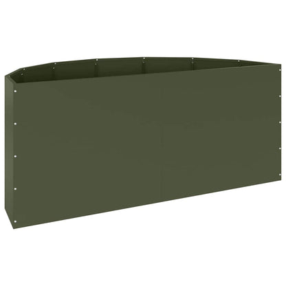 vidaXL Jardinière vert olive 120 x 60 x 50 cm acier