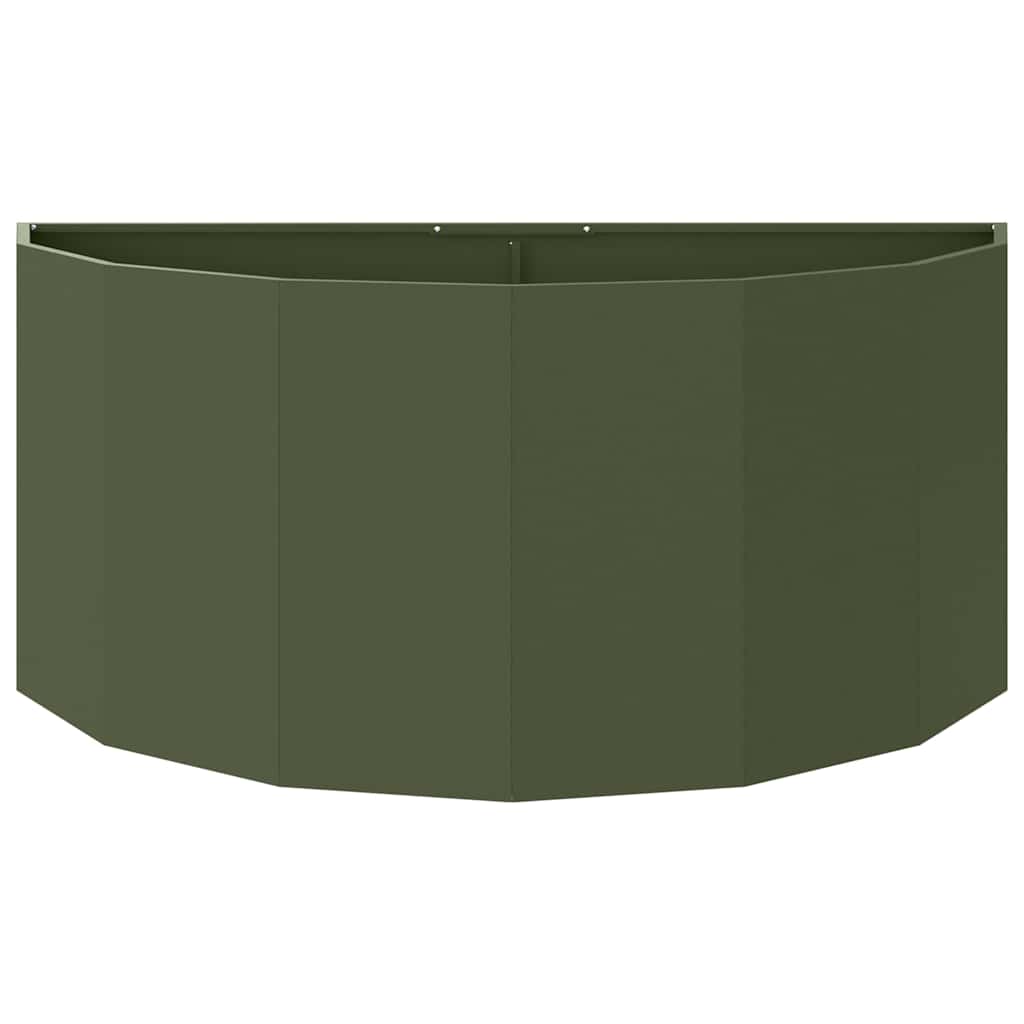 vidaXL Jardinière vert olive 120 x 60 x 50 cm acier