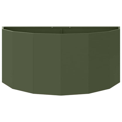 vidaXL Jardinière vert olive 120 x 60 x 50 cm acier