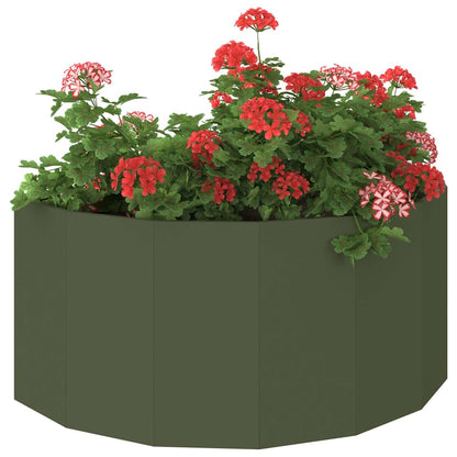 vidaXL Jardinière vert olive 120 x 60 x 50 cm acier