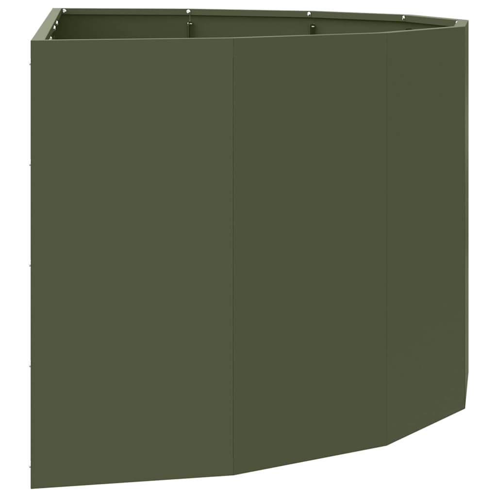vidaXL Jardinière vert olive 120 x 60 x 50 cm acier