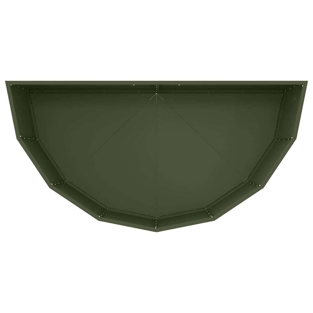 vidaXL Jardinière vert olive 120 x 60 x 50 cm acier