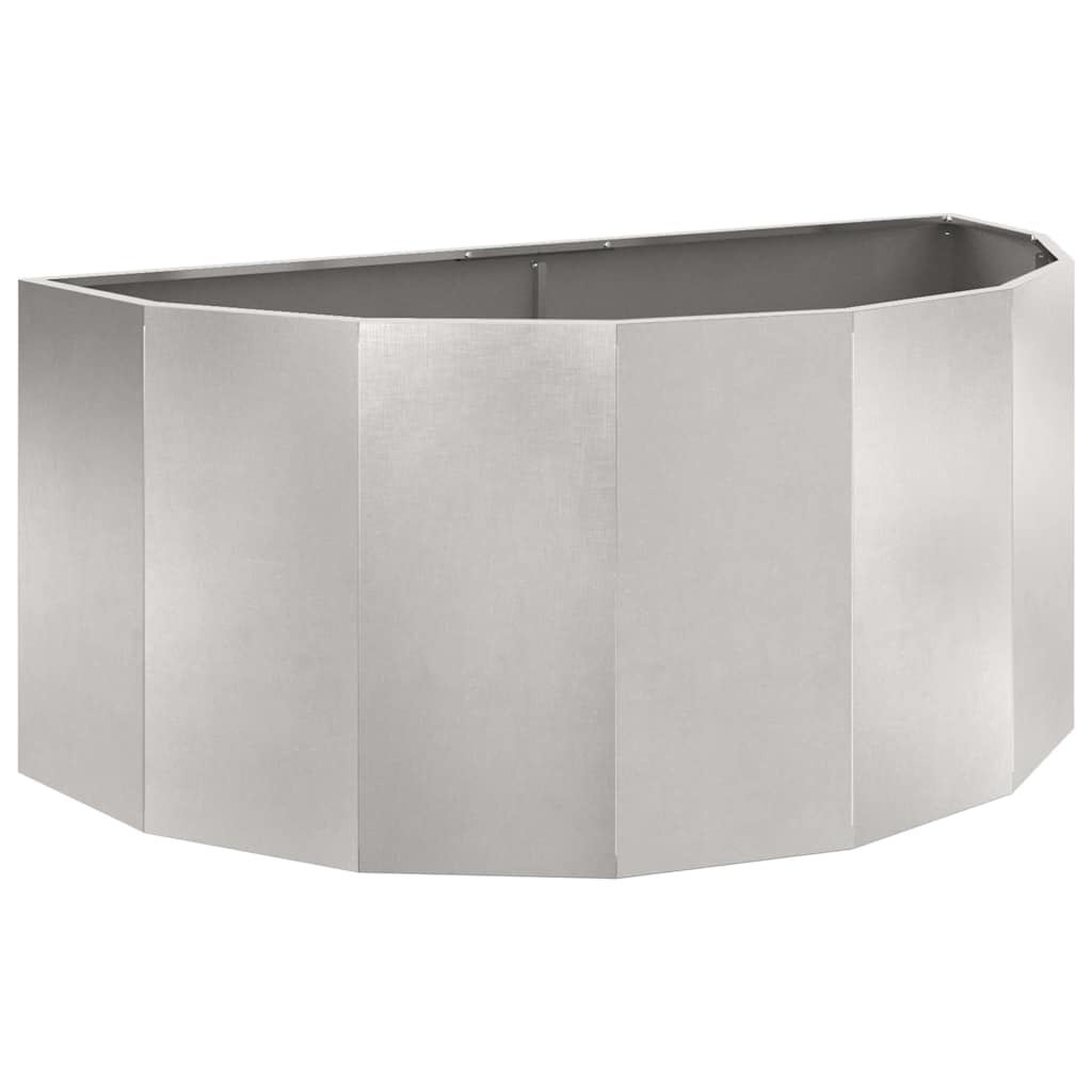 vidaXL Jardinière argentée 120 x 60 x 50 cm acier inoxydable
