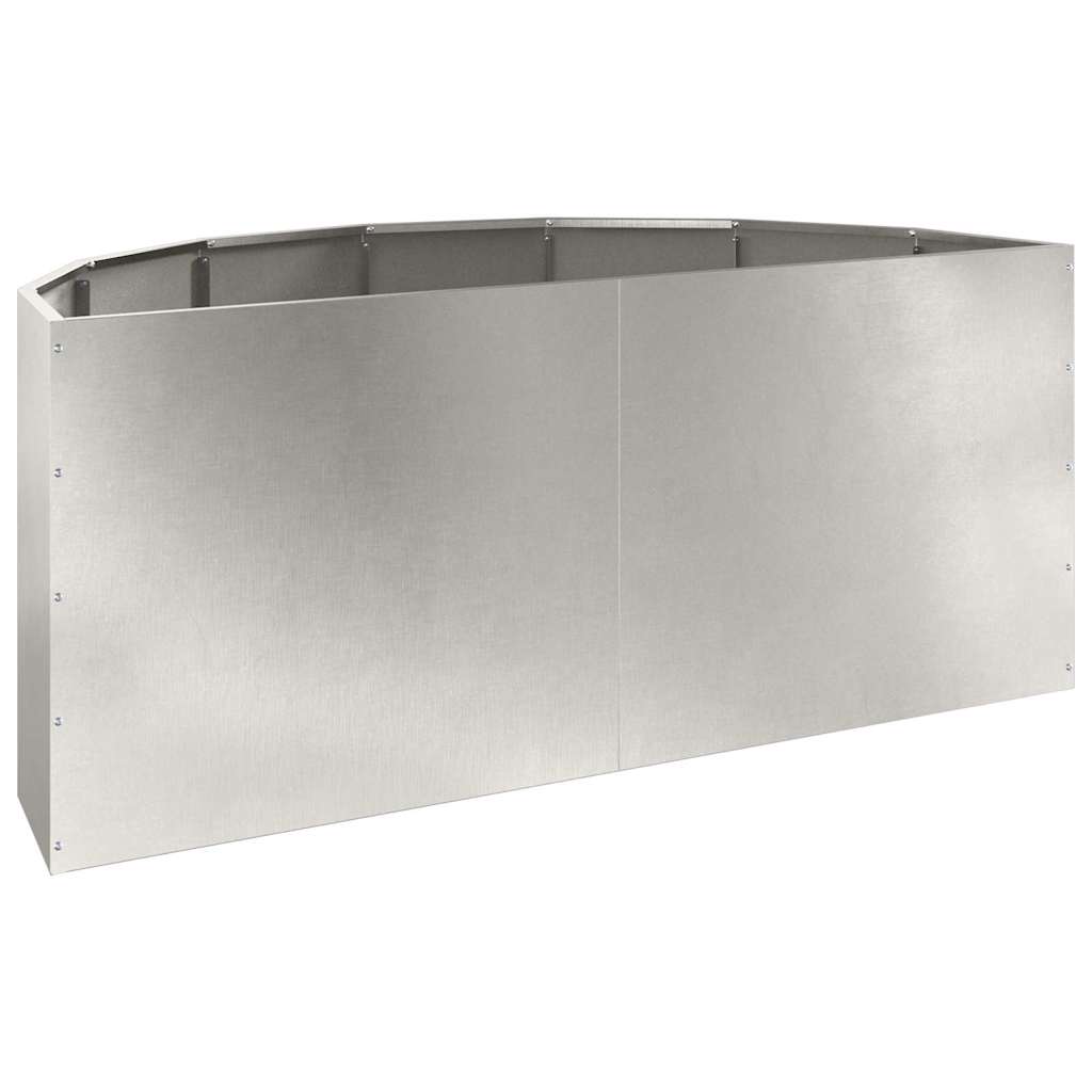vidaXL Jardinière argentée 120 x 60 x 50 cm acier inoxydable