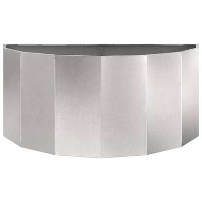 vidaXL Jardinière argentée 120 x 60 x 50 cm acier inoxydable