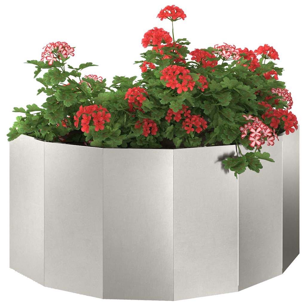 vidaXL Jardinière argentée 120 x 60 x 50 cm acier inoxydable
