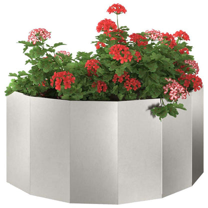 vidaXL Jardinière argentée 120 x 60 x 50 cm acier inoxydable