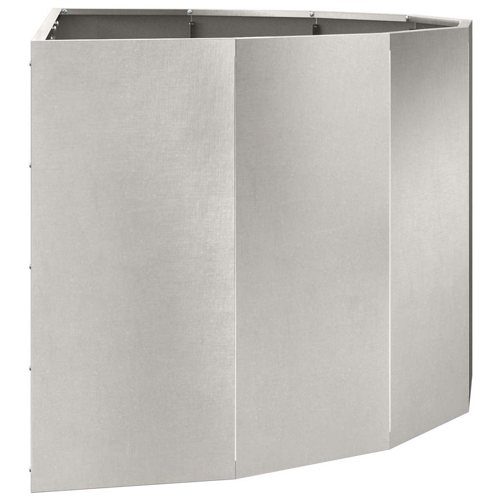 vidaXL Jardinière argentée 120 x 60 x 50 cm acier inoxydable