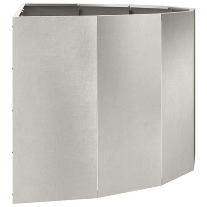 vidaXL Jardinière argentée 120 x 60 x 50 cm acier inoxydable
