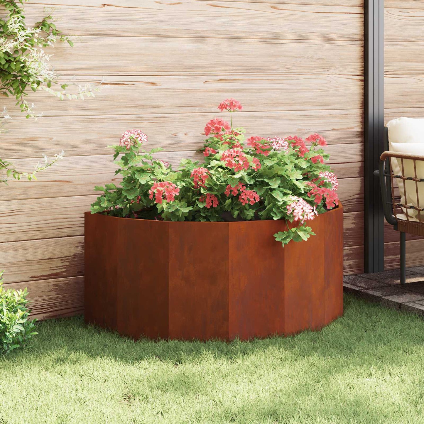 vidaXL Jardinière Corten 120 x 60 x 50 cm Acier patinable
