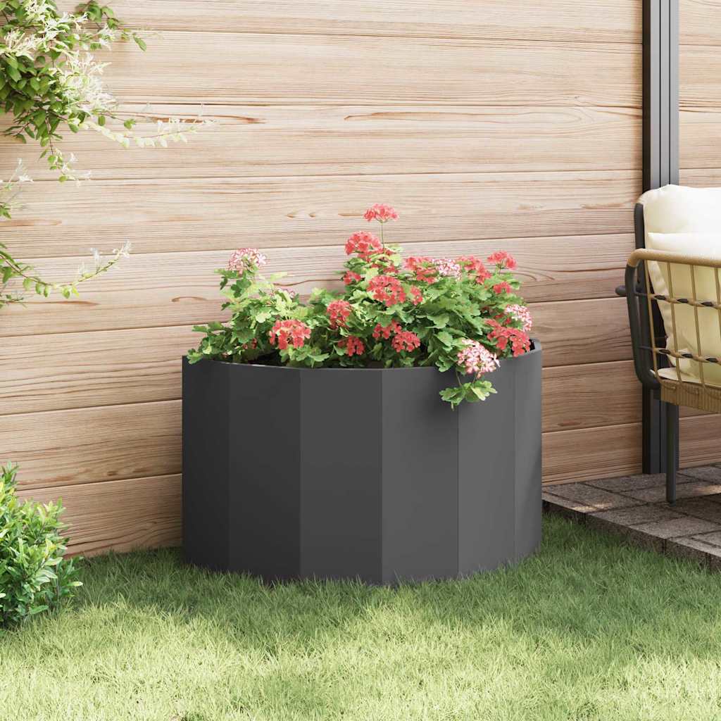 vidaXL Jardinière noire 90 x 45 x 50 cm acier