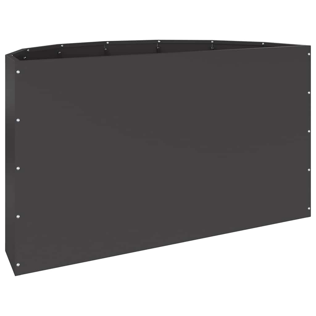 vidaXL Jardinière noire 90 x 45 x 50 cm acier