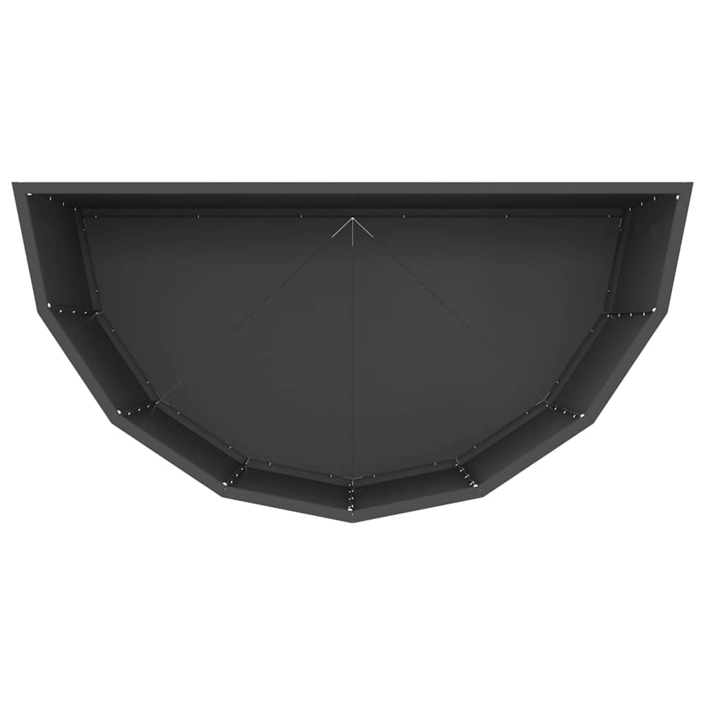 vidaXL Jardinière noire 90 x 45 x 50 cm acier