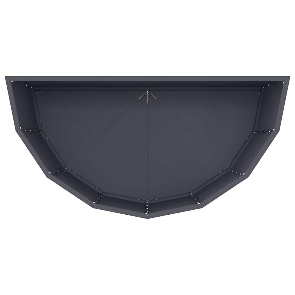 vidaXL Jardinière anthracite 90 x 45 x 50 cm acier