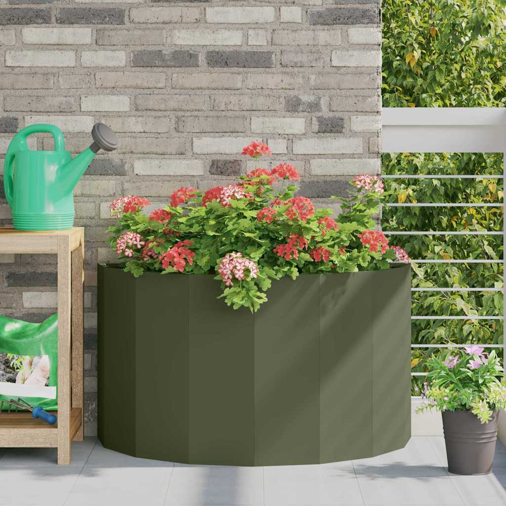 vidaXL Jardinière vert olive 90 x 45 x 50 cm acier