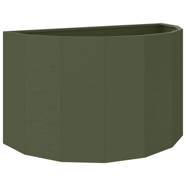 vidaXL Jardinière vert olive 90 x 45 x 50 cm acier