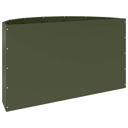 vidaXL Jardinière vert olive 90 x 45 x 50 cm acier
