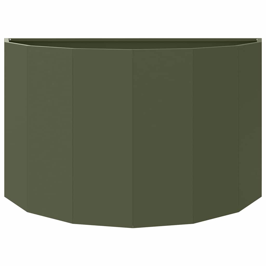 vidaXL Jardinière vert olive 90 x 45 x 50 cm acier