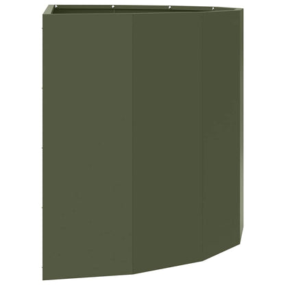 vidaXL Jardinière vert olive 90 x 45 x 50 cm acier