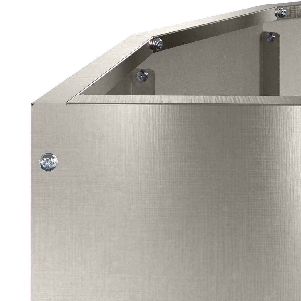 vidaXL Jardinière argentée 90 x 45 x 50 cm acier inoxydable
