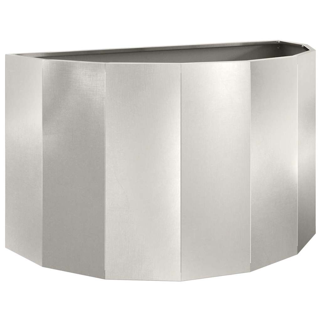 vidaXL Jardinière argentée 90 x 45 x 50 cm acier inoxydable