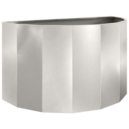 vidaXL Jardinière argentée 90 x 45 x 50 cm acier inoxydable