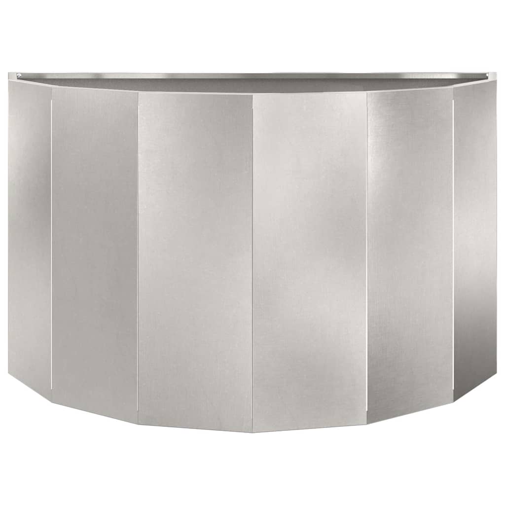 vidaXL Jardinière argentée 90 x 45 x 50 cm acier inoxydable