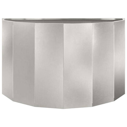 vidaXL Jardinière argentée 90 x 45 x 50 cm acier inoxydable