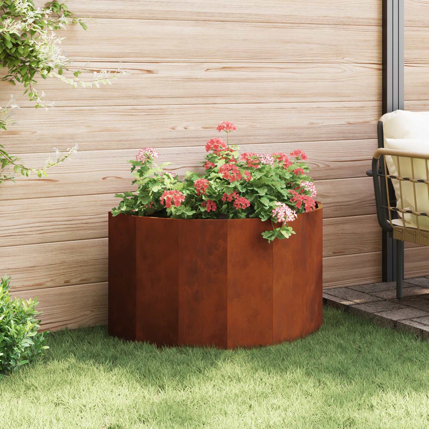 vidaXL Jardinière Rouille 90 x 45 x 50 cm Acier corten