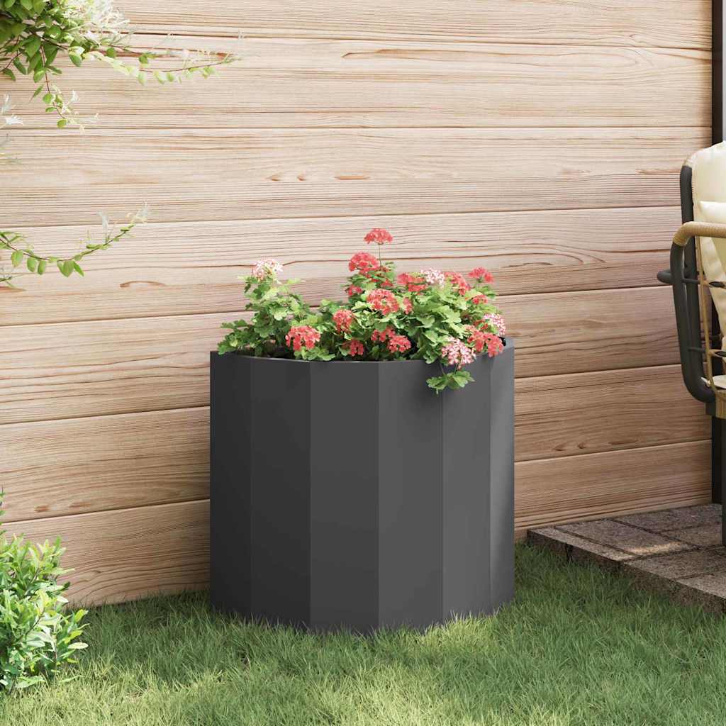 vidaXL Jardinière noire 60 x 30 x 50 cm acier