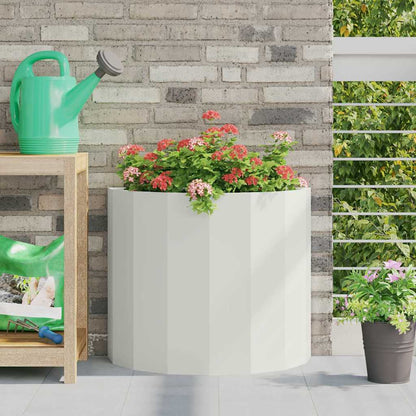vidaXL Jardinière blanc 60 x 30 x 50 cm Acier